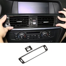Kohlefaser-Mittelkonsole-L�ftungsauslassverkleidung ABS f�r BMW X3 F25 F26 11-18