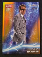 2025 Topps Marvel Studios Chrome Justin Hammer /50 #6 Gold Refractor