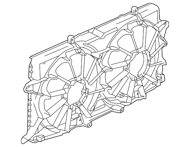Cubierta trasera del ventilador de refrigeración del motor GM 23390829 original Foto 2 de 3