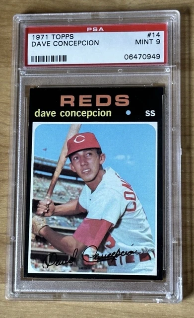 1971 Topps #14 Dave Concepcion RC Rookie Cincinnati Reds PSA 9 Mint None Higher