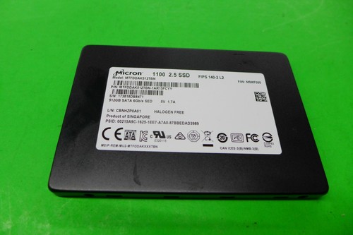 Micron SSD Solid State 1100 512GB 2.5-in SATA 6Gb/s MTFDDAK512TBN ...