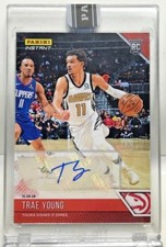 Trae Young 2018-19 Panini Instant #42 - ORANGE Autograph Auto RC #'d 2/5 - HAWKS