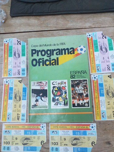 World Cup Finals Spain 82 Scotland Brazil NZ USSR Mondial X 6 Tckts Program Book EBay
