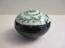 MID-CENTURY MODERN H. BERGER WIEN KERAMISCHE WERKSTATTE AUSTRIAN DRIP GLAZE BOX 