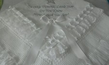beautiful white twinkle twinkle little star baby shawl **NEW**