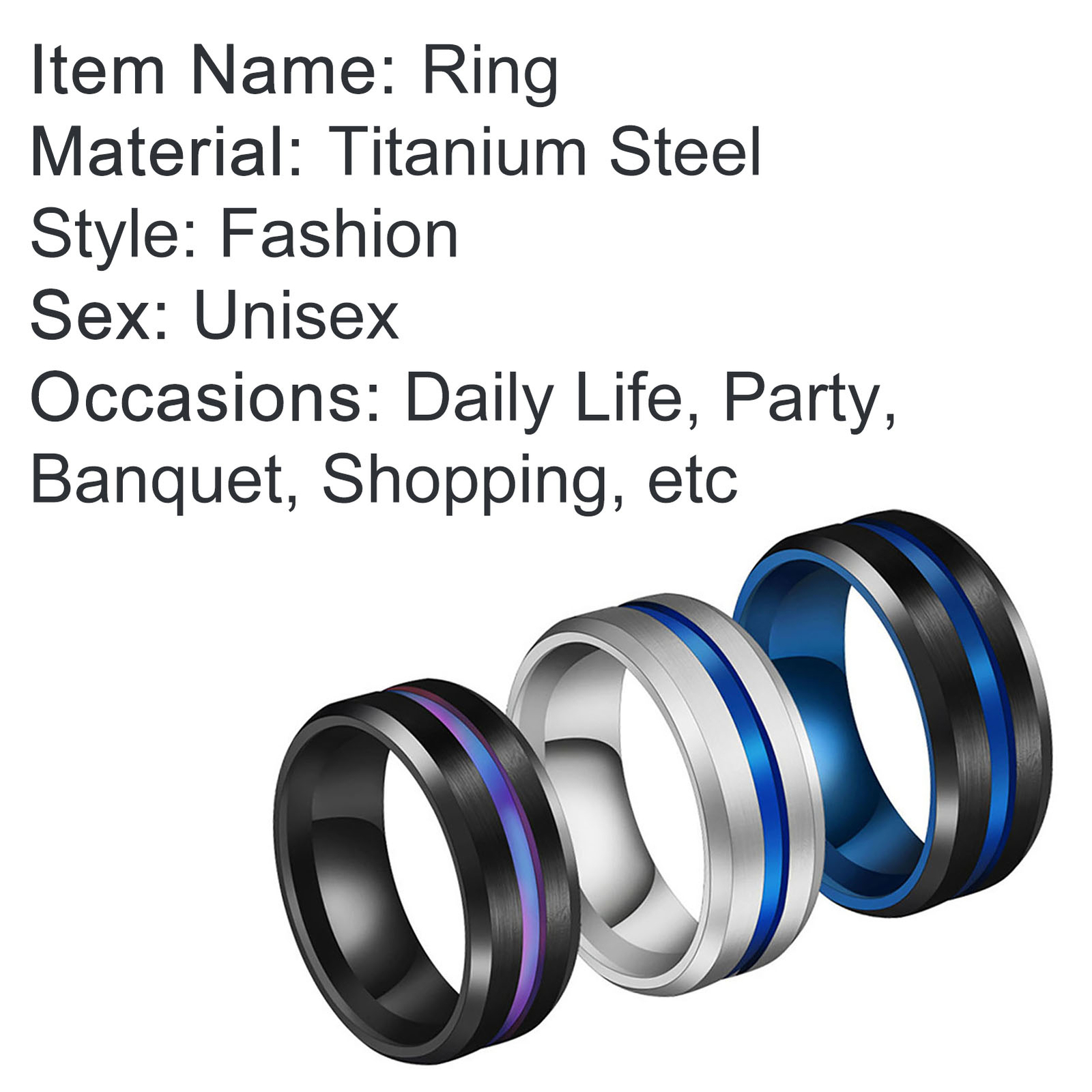Ring Thin Lineinside No Deform Slot Rainbow Male Ring Lightweight eBay