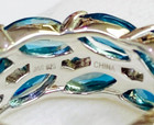 HSN Colleen Lopez Sterling Silver London Blue Topaz 2-Row Band Ring Size 5 — photo 3