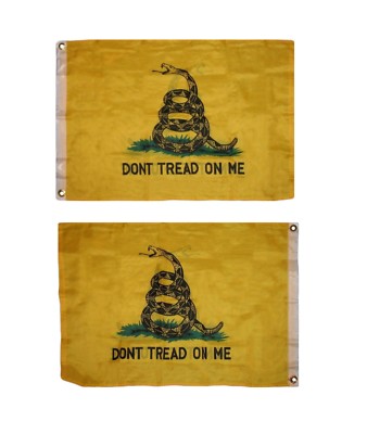 2x3 Gadsden Don't Tread On Me DOUBLE SIDED 2-ply Wind Resistant Flag 