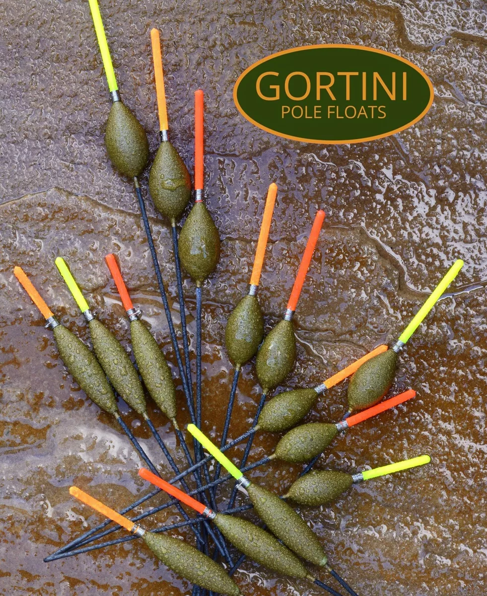 3 no. Handmade GORTINI 4x14 Chianti style hand made fishing pole float set