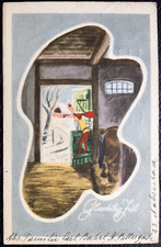 Denmark 1950 Postcard Stable Girl Horse / MiF Aabenraa - Stuttgart / Eneret Series
