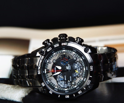 BRAND NEW CASIO EDIFICE RED BULL EF-550-RBSP Black Chronograph Watch GIFT