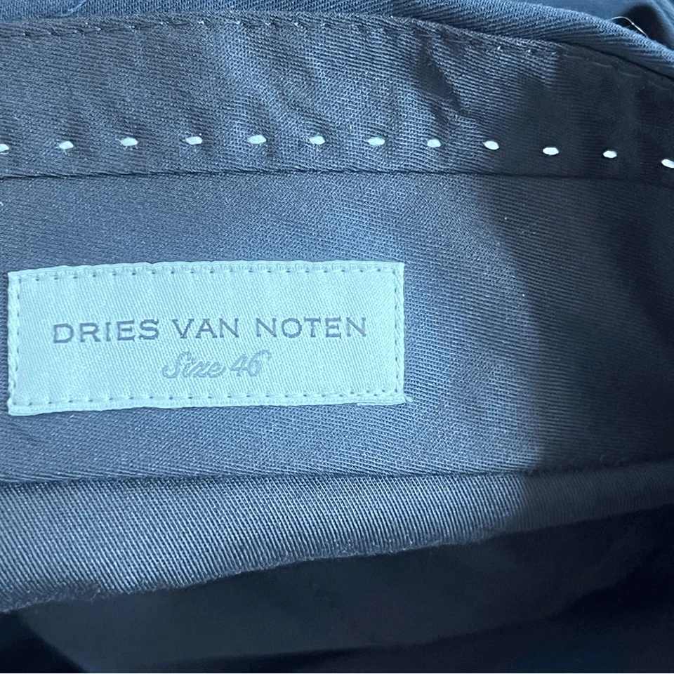 Dries Van Noten 缠绕裤女式 46 码蓝色斜杠口袋腰带环 — 第 3/4 张图片