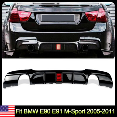 F1 Style Rear Bumper Diffuser Lip For BMW E90 E91 M-Tech 2005-2011 ...