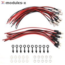 10x DC Power Jack Socket Threaded Female Panel Mount Connector Adapter 5.5x2.1mm
