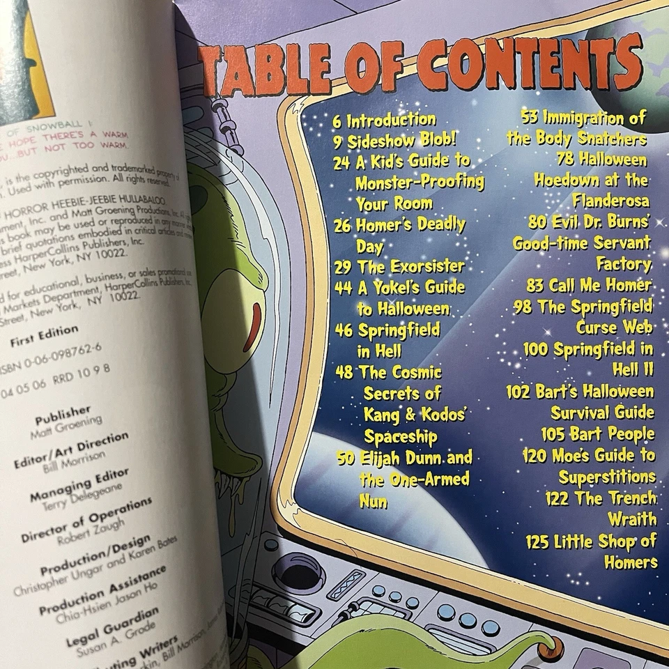 Libro Bart Simpsons Treehouse of Horror Heebie Jeebie Hullabaloo (1999) Foto 3 de 3