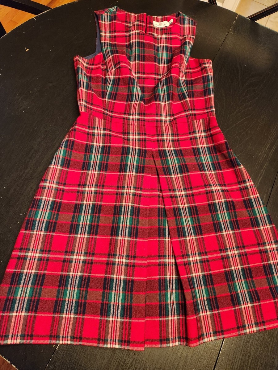 vineyard vines holiday dress Tartan EUC Size 6 BFLW30