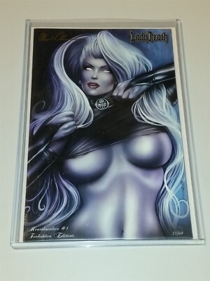 LADY DEATH HEARTBREAKER #1 FORBIDDEN EDITION SIGNED COA NM+ (9.6 OR BETTER) 2014