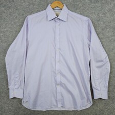 Ted Baker Endurance Men's Purple Striped Size L 16.5-34/35 Dress Shirt SPOTS