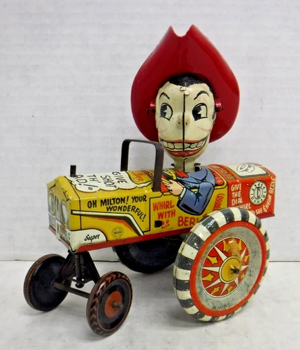 Marx Milton Berle Whoopee Crazy Car Vintage 1950's Tin Wind-Up Toy 010924AST3
