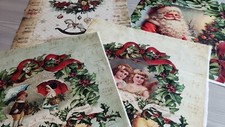 Victorian Christmas Design Panel Velvet Fabric Ready Fabric Panel Cushion Cover