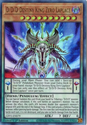YuGiOh Card - (NM) D/D/D Destiny King Zero Laplace GFP2-EN079 - 1st Ed Ultra