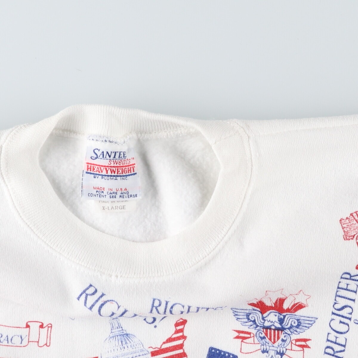 90'S SANTEE HEAVY WEIGHT all-over print sweatshirt, made in