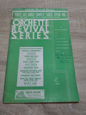 They Go Wild Simply Wild Ensemble Sheet Music Mills Orchette Revival Series