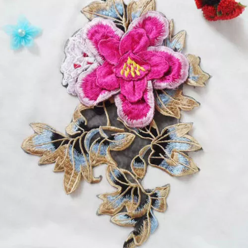 1 Piece Flower Embroidery Lace Applique/Patch Motif Sew On