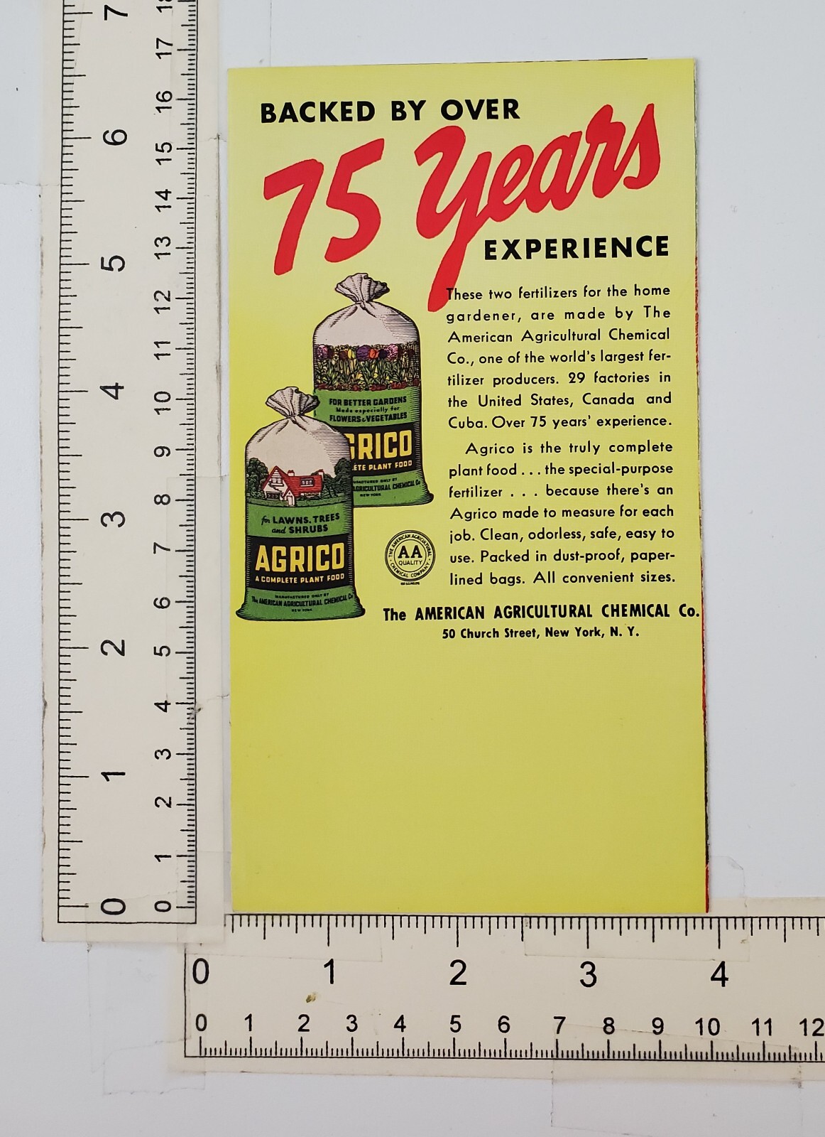 1930s Agrico American Agricultural Chemical Lawn Garden Fertilizer Vtg ...