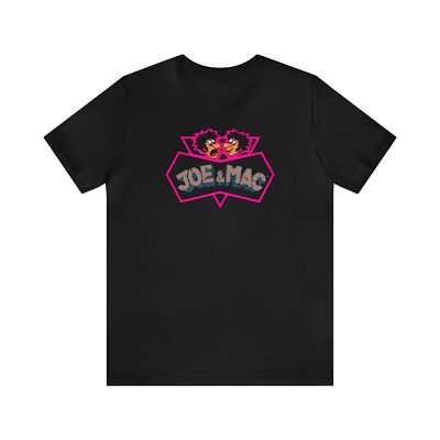 Joe and Mac SNES Cover Logo Art Retro Style Unisex Short Sleeve Tee T-Shirt
