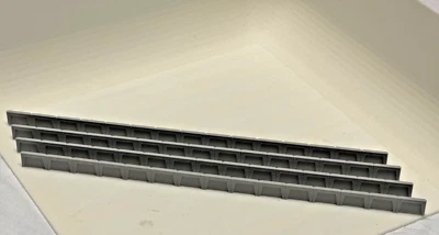 JK-MODELLBAU Bahnsteigkanten / Bahnsteig Beton Steine / Höhe konfigurierbar H01:87 / 3D-Druck