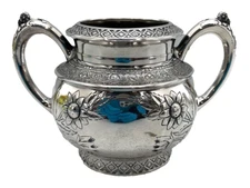 Middletown Plate Co. Quadrupleplate Silver Sugar Canister w/ Handle 1041