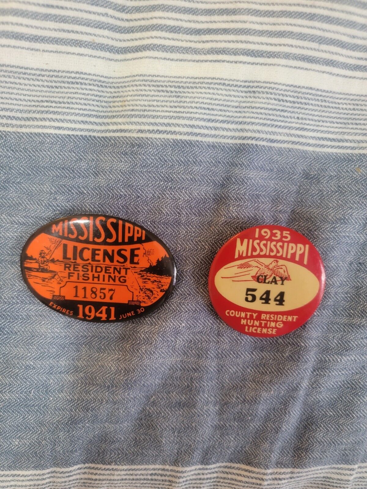 Vintage 1935 & 1941 Hunting And Fishing License