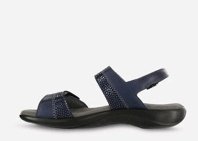SAS Nudu Sandals Womens 10N Narrow Navy Comfort Leather Adjustable USA