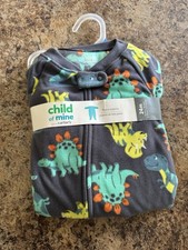 NWT 24 Months Boys Child Mine Carters Blanket Sleeper Footie Pajamas Dinosaur