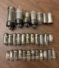 Vintage Vacuum Tube Lot of 30 Mixed Sizes/Brands Untested Radio Audio Electronic