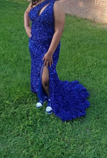 Royal blue sequin prom/formal dress worn only once for 5 hours perfect for event