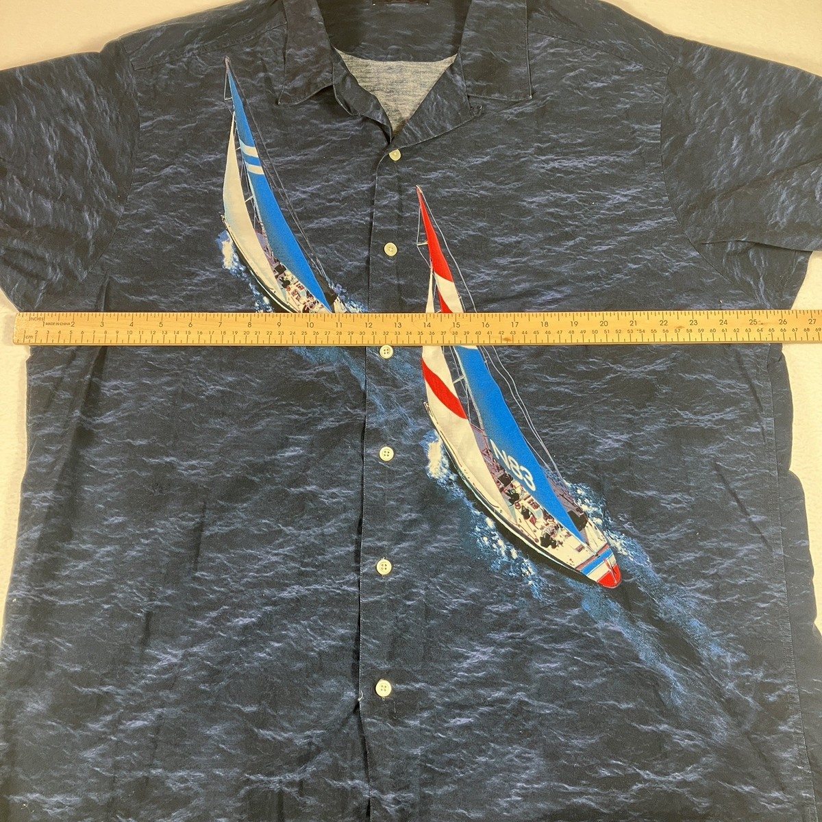 Nautica Shirt Men XL Sailing Regatta 90s Yacht Sailboat Graphic