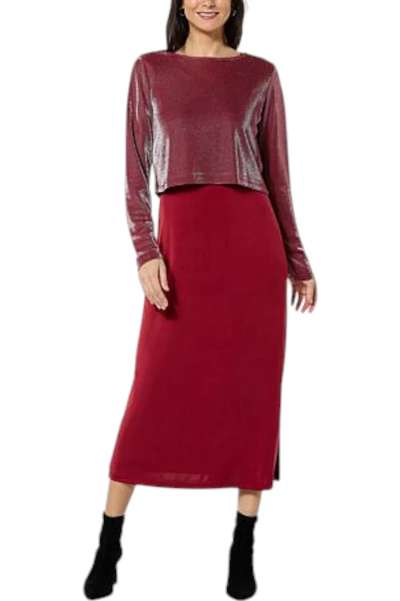 heartland crushed velvet maxi dress Helena Velvet Maxi Burnout Dress Fuchsia / XS