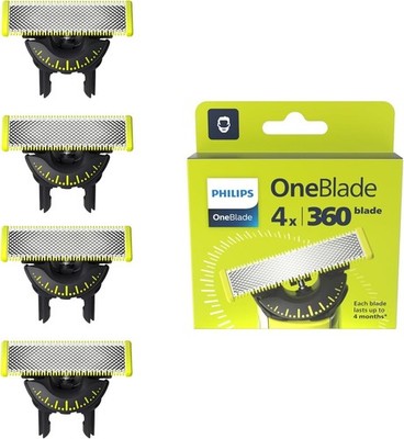 Philips OneBlade 360-Klingen, für alle OneBlade und Pro 4Er-Pack Modell QP440/50