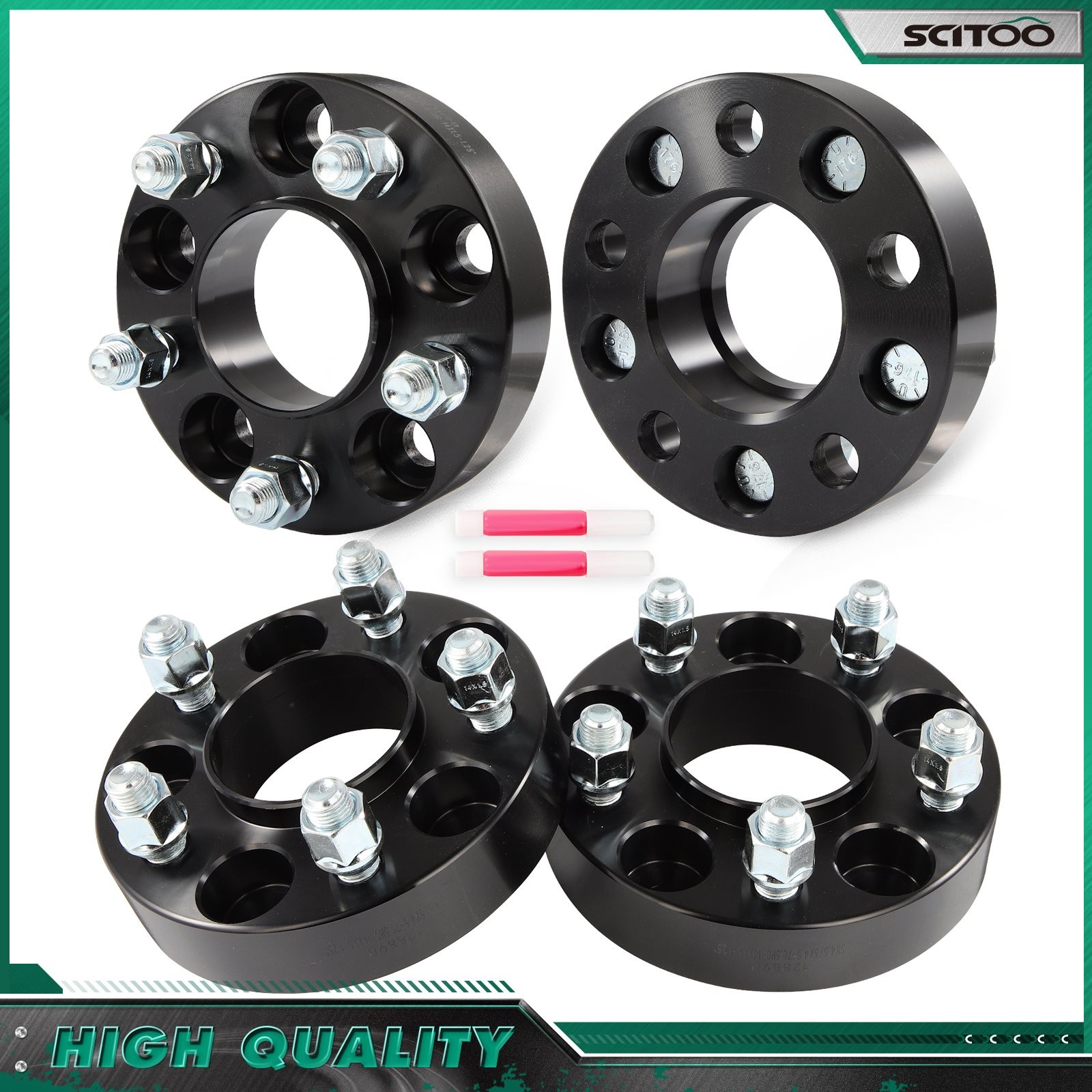 4 X 1.25" 5x4.5" 5x114.3mm M14x1.5 70.5mm Wheel Spacers For Ford GT 2017-2020