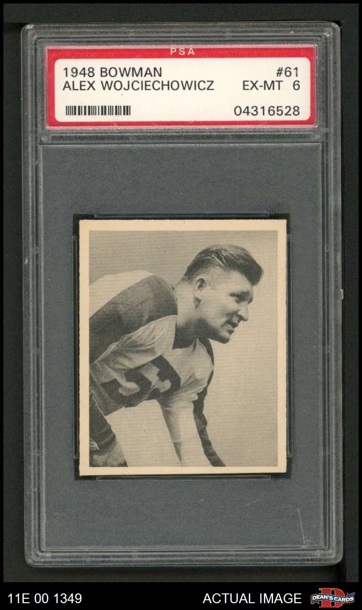 1948 Bowman #61 Alex Wojciechowicz Eagles RC HOF PSA 6 - EX/MT