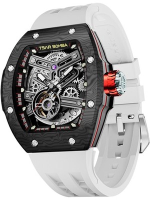 Tsar Bomba TB8218CF-EliteWhite Herrenuhr Atomic Twin austauschbare Automatiku...