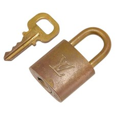 Louis Vuitton Padlock Key Set Gold Plated Ladies Used