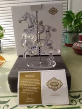 New In box Godinger Shannon Ireland Bohemian Crystal Carousel Horse