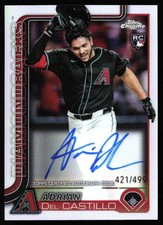 2025 Topps Chrome Refractor 421/499 Adrian Del Castillo Rookie Auto #RA-AD JW1