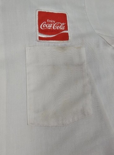 Vintage Coca-Cola Shirt Mens 15 Short Sleeve Uniform Riverside 70s 80s - Picture 6 of 11