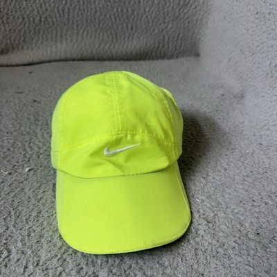 Nike Featherlight Dri Fit Running Hat Cap Neon Volt Adjustable Lightweight
