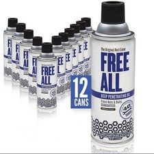 12 Cans Free All Advanced Rust Penetrating Machine Lubricant 11 Ounce RE12