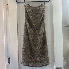 Gunne Sax Jessica McClintock Gold dress Size 7 Vintage